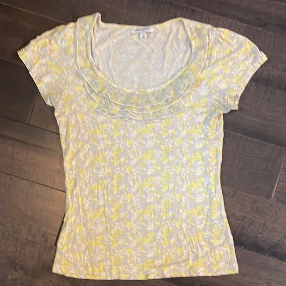 Fun Yellow, Grey and White Women's Top